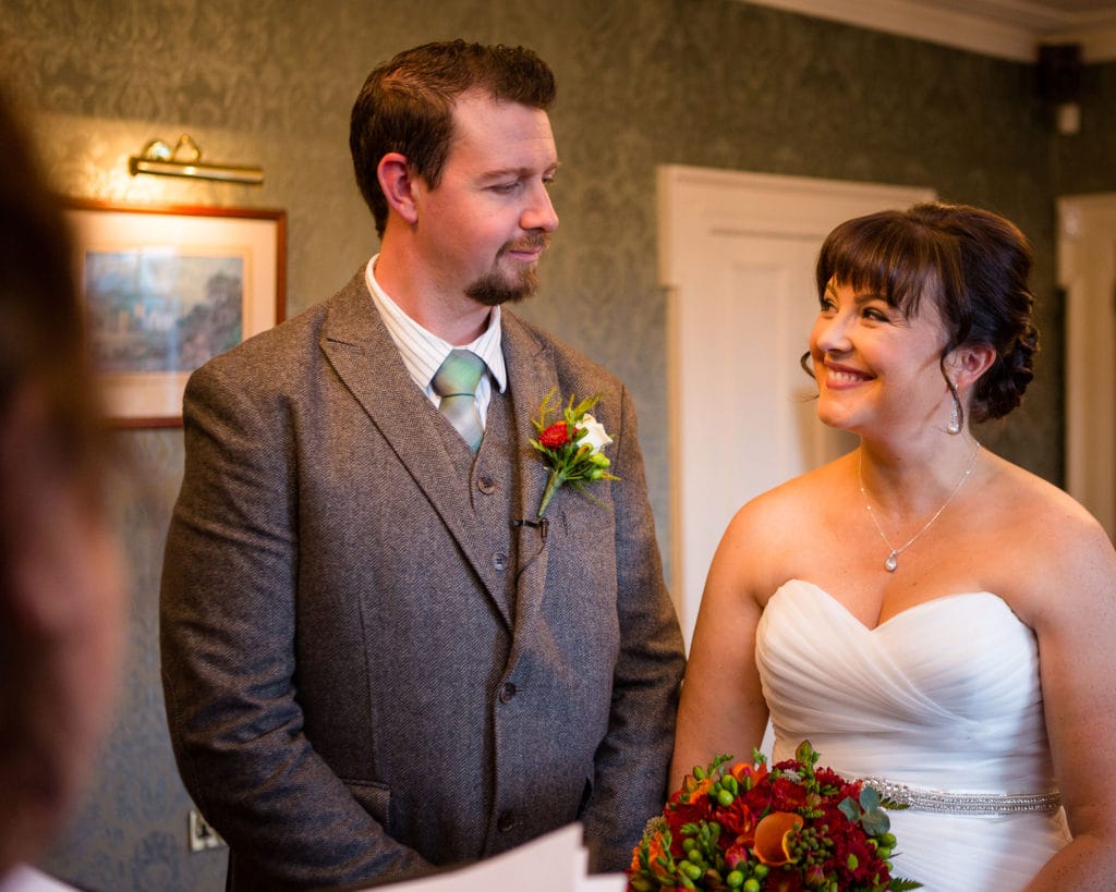 Medieval elopement Carlingford couple meeting at the alter