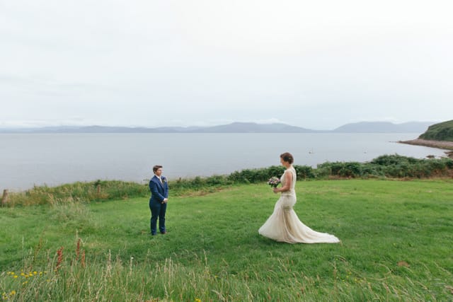 Irish seaside elopement Destination elopement wedding Ireland 
