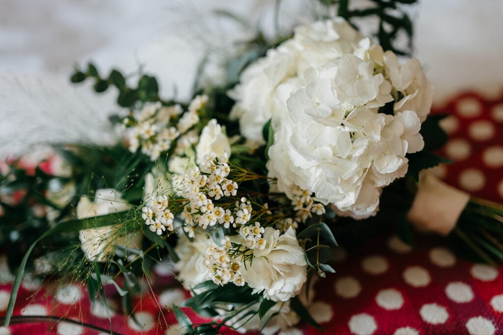 one of two bouquets for the Spring Elopement in West Cork at Bantry House 